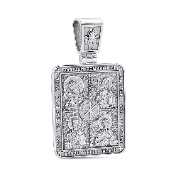 Двухсторонная серебряная ладанка (арт. 7517/1153пю) – изображение 2