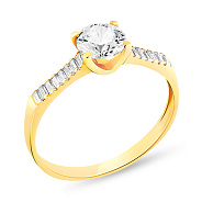 Фото Золота каблучка з фіанітами (арт. 140424ж)