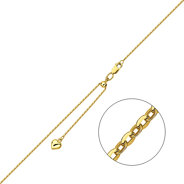 Ланцюжок з жовтого золота з регулюванням довжини (арт. ц300902жз) – зображення 1