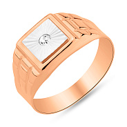 Золота печатка з фіанітом (арт. 180572кб)