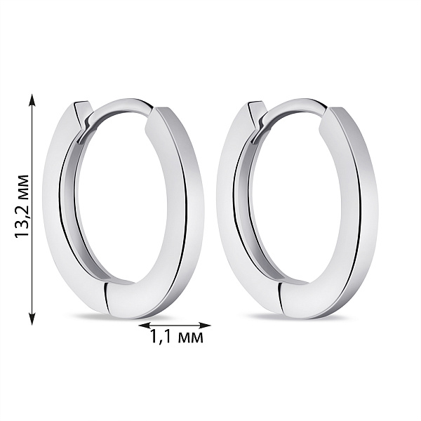 Серьги-кольца из серебра (арт. 7502/3825/15) – изображение 2