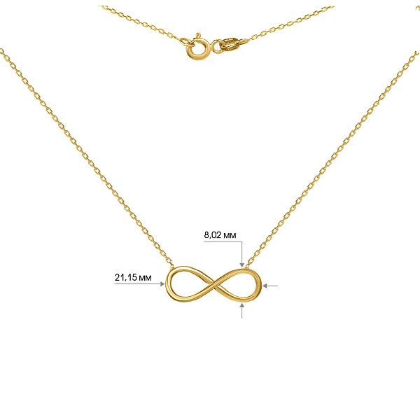 Золоте кольє «Нескінченність» (арт. 351164ж) – зображення 5