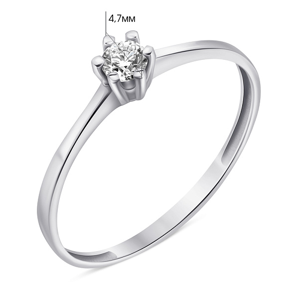 Серебряное кольцо с фианитом (арт. 7501/1483К) – изображение 2