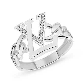 Каблучка з білого золота (арт. 155308б)