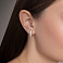 Серьги из красного золота с фианитами (арт. 111058) – изображение 2