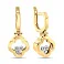 Серьги-подвески из желтого золота с фианитами (арт. 104804ж) – изображение 1