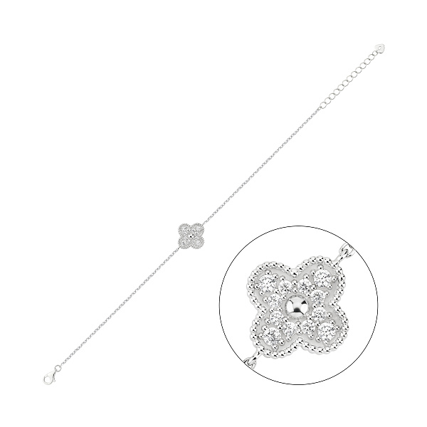Серебряный браслет с фианитами (арт. 7509/5168/10) – изображение 1