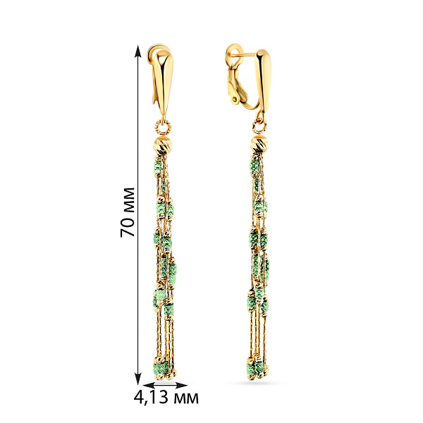 Сережки Francelli из желтого золота (арт. 108031жслт) – изображение 3