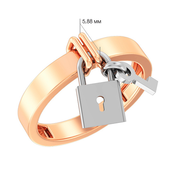 Золота каблучка без каменів (арт. 140572кб) – зображення 2