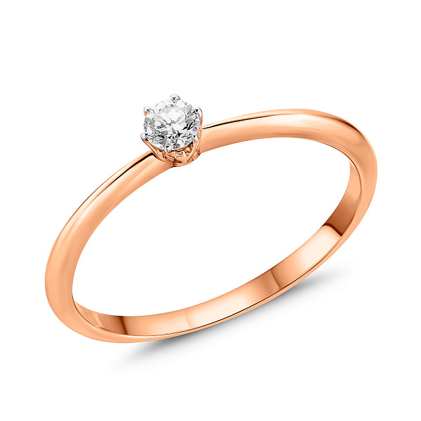 Помолвочное кольцо из золота с бриллиантом (арт. 1108779201) – изображение 1