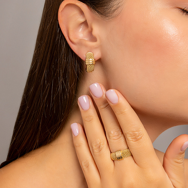 Серьги из желтого золота (арт. 1092024ж) – изображение 3