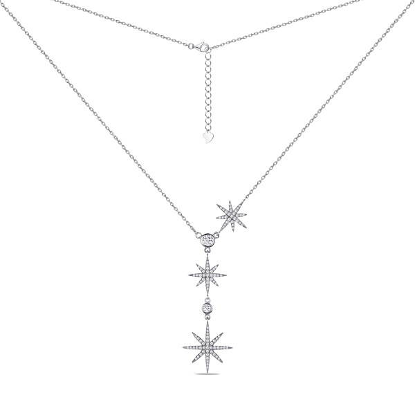 Колье из серебра "Звезды" с фианитами (арт. 7507/1206) – изображение 2