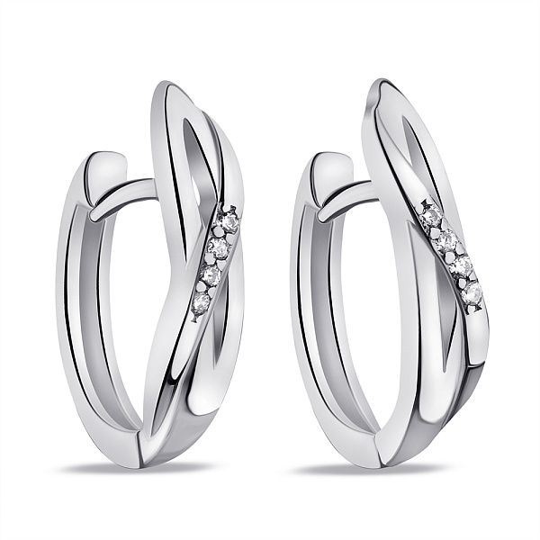 Сережки зі срібла з фіанітами (арт. 7502/9226) – зображення 1