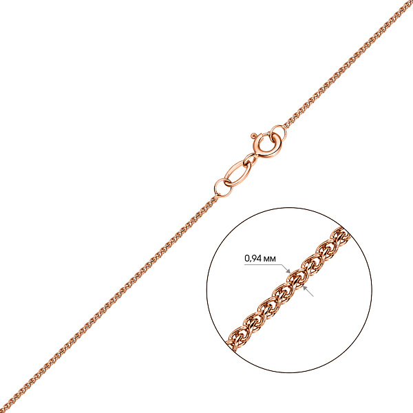 Золотая цепочка плетения Колосок (арт. ц303402) – изображение 2