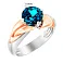 Золотое кольцо с топазом Blue Ocean (арт. 140747Пбл) – изображение 3