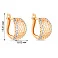 Золотые сережки с алмазной гранью (арт. 106941) – изображение 2