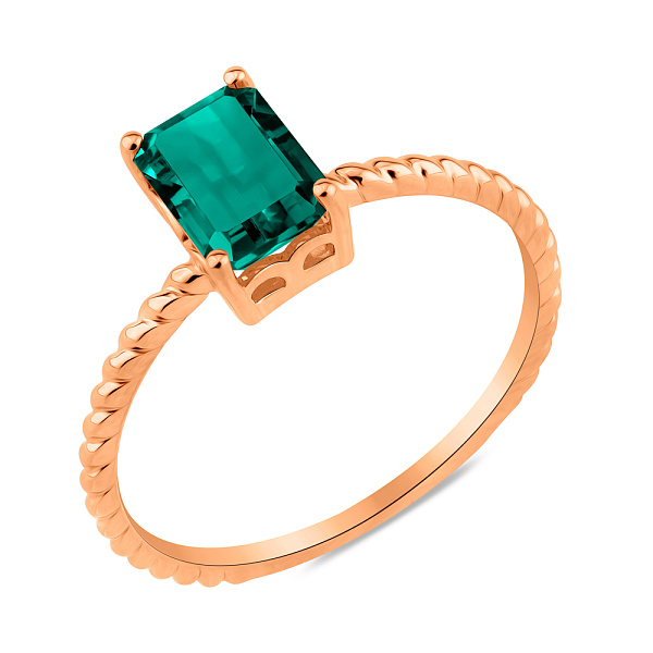 Кольцо из красного золота с кварцем (арт. 141376Пз) – изображение 1