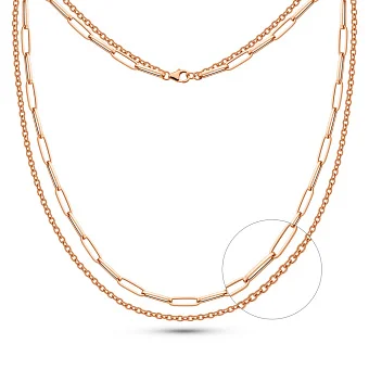 Золотое колье Звенья (арт. 352830)