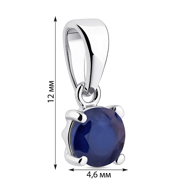 Серебряный подвес с сапфиром (арт. 7503/2194194Спс) – изображение 2