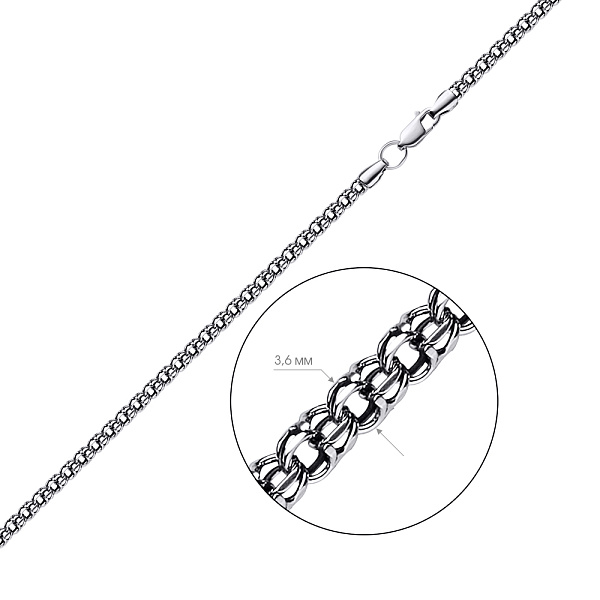 Серебряная цепочка плетения Бисмарк (арт. 7908/1042/1-ч) – изображение 2