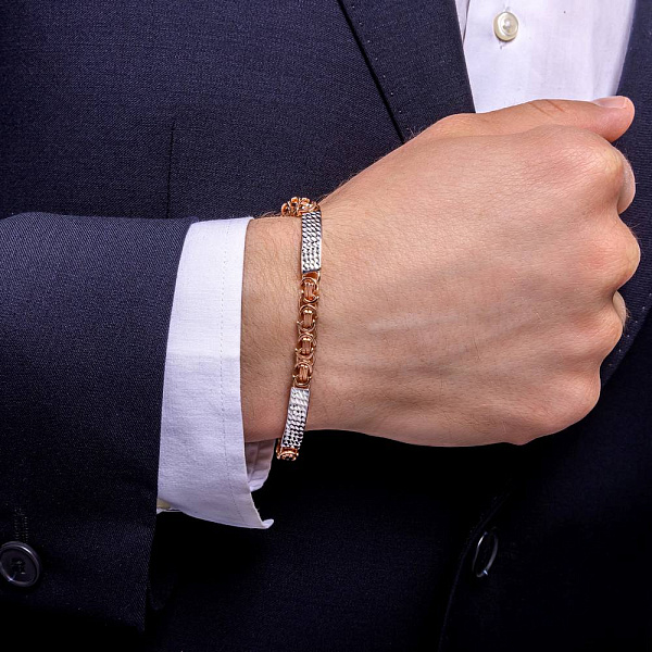 Браслет из красного и белого золота (арт. 326798кб) – изображение 2