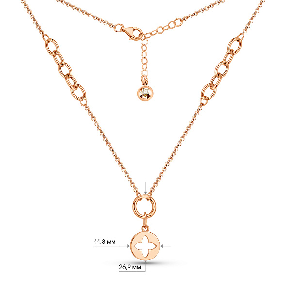 Кольє з червоного золота (арт. 352680) – зображення 5