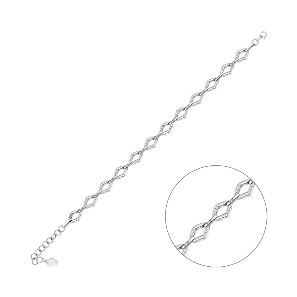 Серебряный браслет с фианитами (арт. 7509/4861) – изображение 1
