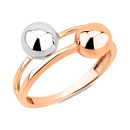 Фото Кольцо из красного и белого золота (арт. 156448кб)