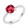 Серебряное кольцо с альпинитом и фианитами (арт. 7501/8870амлн)