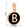 Кулон Буква В из красного золота с эмалью (арт. 440993еч) – изображение 2