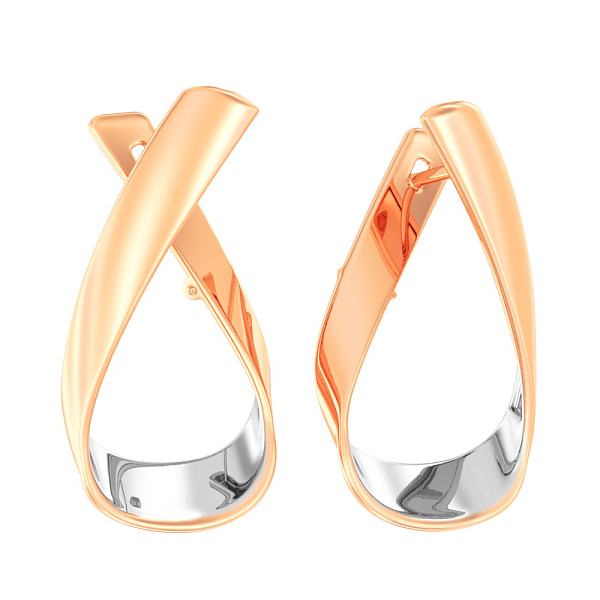 Золоті сережки без каменів (арт. 110184) – зображення 1