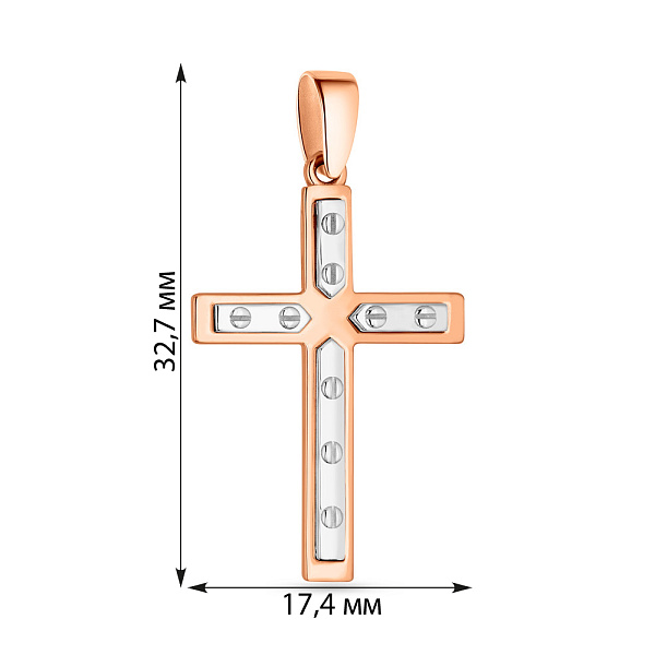 Католический крестик из золота (арт. 440777кб) – изображение 3