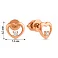 Золоті сережки пусети Серденька з фіанітами (арт. 110596) – зображення 3