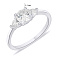 Кольцо из серебра с фианитами (арт. 7501/6045) – изображение 2
