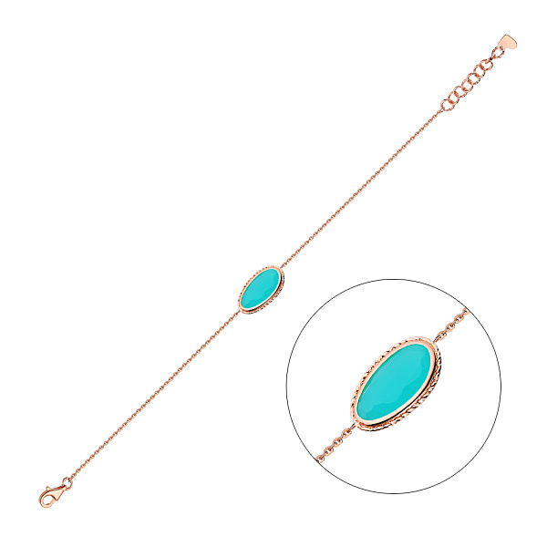 Золотой браслет с кварцем (арт. 326215Пкгм) – изображение 1