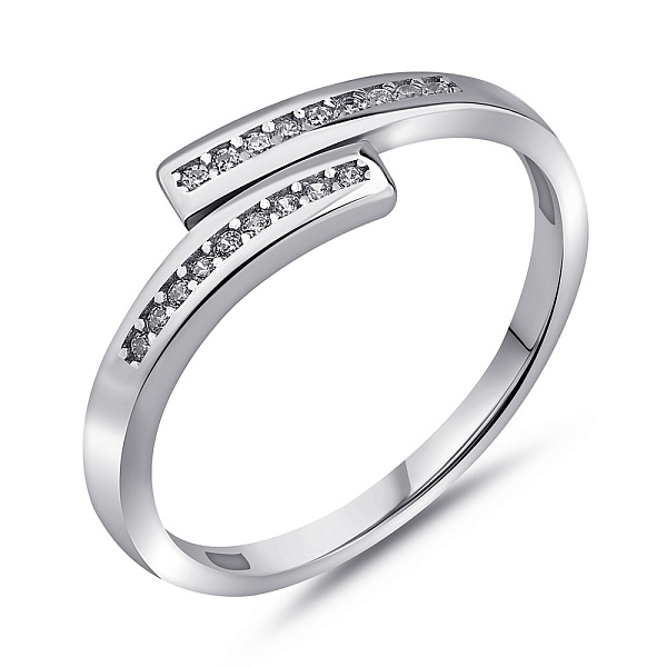 Серебряное кольцо с дорожкой из фианитов (арт. 7501/8151) – изображение 1