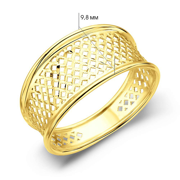 Кольцо из желтого золота без камней (арт. 155915ж) – изображение 4