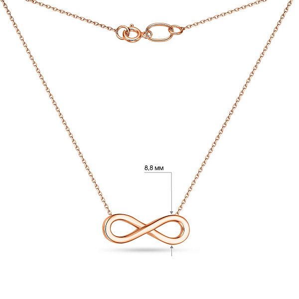 Золотое колье "Бесконечность" (арт. 352292) – изображение 4