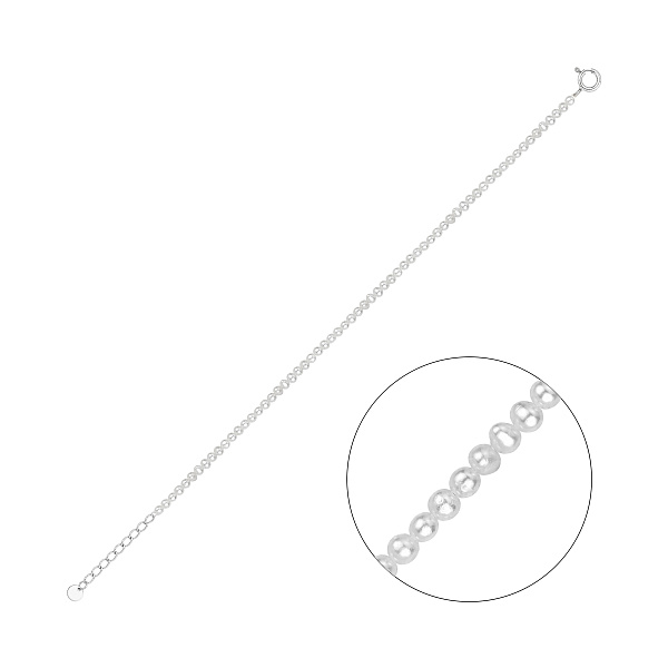 Серебряный браслет с жемчугом (арт. 7509/5563жб) – изображение 1