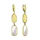 Серьги-подвески Diva из желтого золота с перламутром (арт. 108131жп) – изображение 1