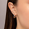 Золотые серьги с кварцем и фианитами (арт. 103125Кд) – изображение 2