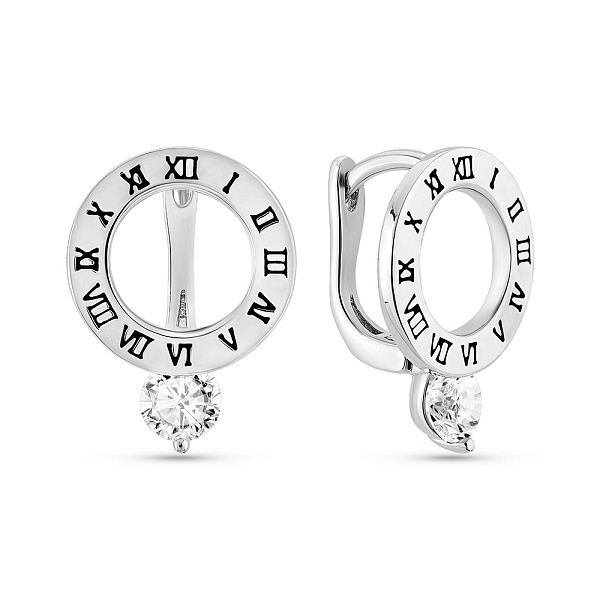 Серебряные серьги с фианитами (арт. 7502/9876) – изображение 1