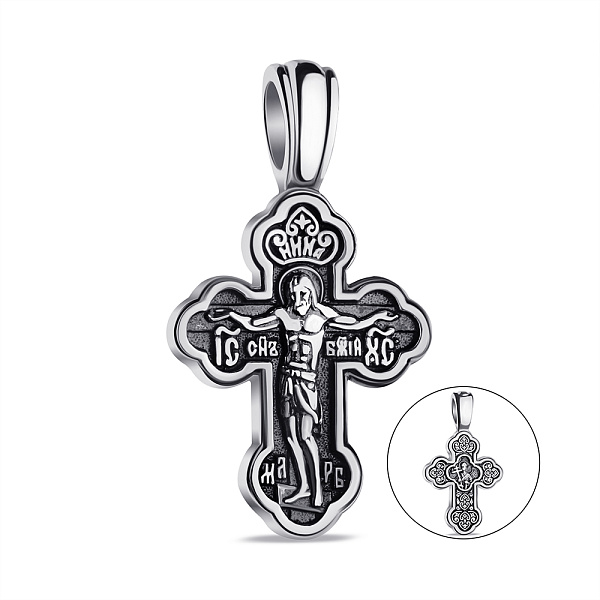 Серебряный крестик без камней (арт. 7904/1192.10) – изображение 1