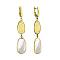 Серьги-подвески Diva из желтого золота с перламутром (арт. 108131жп)