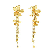 Золотые серьги-подвески Francelli Цветы (арт. 107417ж)