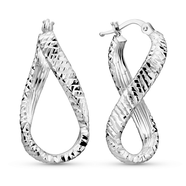 Серьги из белого золота Francelli (арт. 1092205ба) – изображение 1