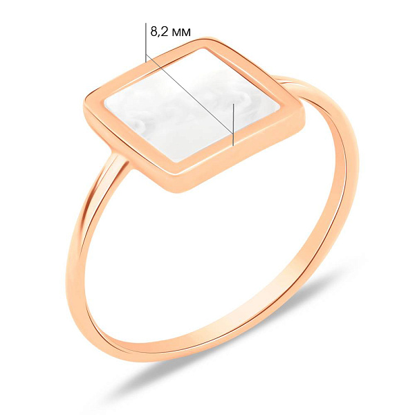 Золотое кольцо с перламутром (арт. 155903п) – изображение 4