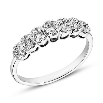 Фото Кольцо из белого золота с бриллиантами (арт. К341027040б)