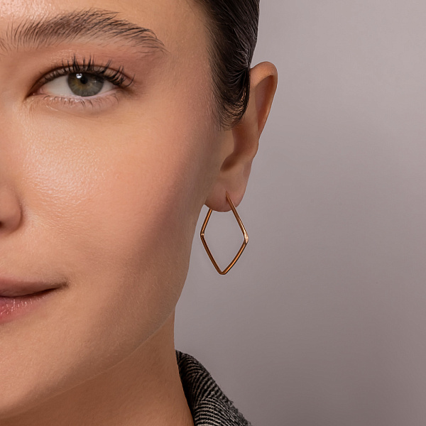 Сережки з червоного золота (арт. 109961/30) – зображення 4