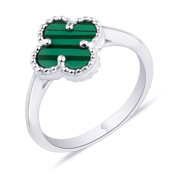 Кольцо из серебра с малахитом (арт. 7501/1127/10млх) – изображение 1